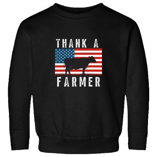 Cow Pet Thank A Farmer American Farmers homessteader Daisy Cattle Sweatshirts