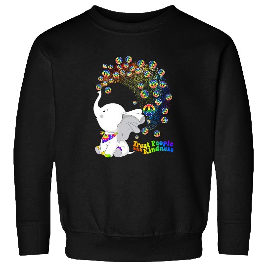 Elephant Mammal Treat People With KIndness Sweatshirts