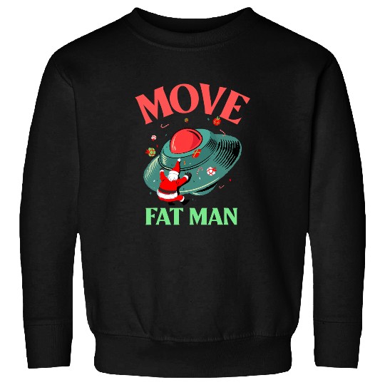 Aliens UFO Christmas Alien Santa Spaceship Crash Sweatshirts