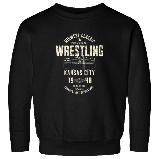 Sport Wrestling Midwest Classic Professional Wrestling Grunge Wrestling Fan Sweatshirts
