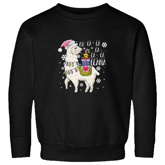 Llama Pet Fa La La Llama Funny Santa Llama Christmas For Family 9 Sweatshirts