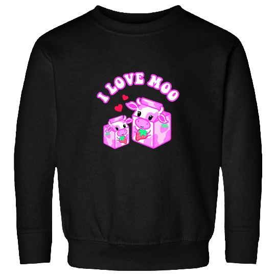 Cow Pet Strawberry Milk Carton Kawaii Strawberry Cow Funny Mama Baby Sweatshirts