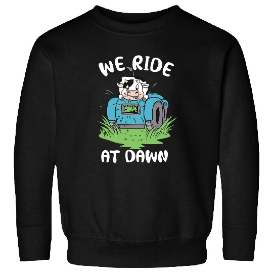 Lawn Mower Fun We Ride At Dawn Dad Lawn Mower Make Laugh Day Yard Work000034 Sweatshirts