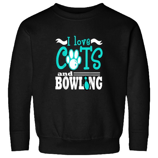 Sport Bowling Cat Mom Dad Funny Fathers Mothers Day Sweatshirts