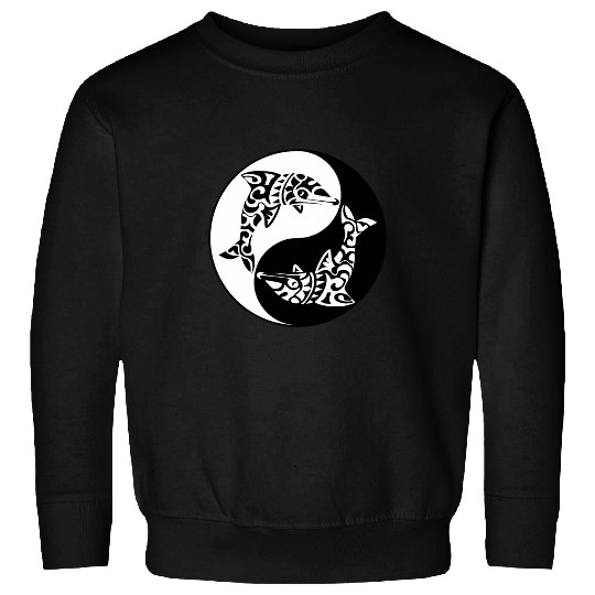 Dolphin Pet Maori Dolphin Ying Yang Tee Tradional Art Symbol Aboriginal Sweatshirts
