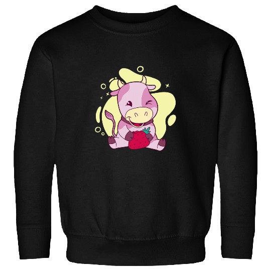 Cow Pet Strawberry Cow I Cute Cow I Kids Cow Sweatshirts