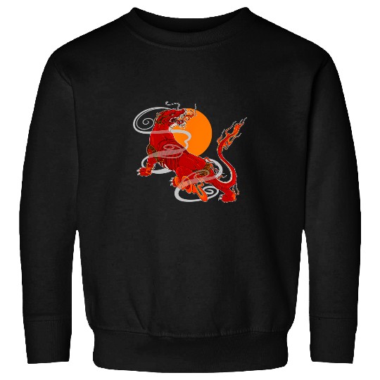 Dragon Pet Mens Tiger Dragon Indonesia Culture Southeast Asia Tradition Sweatshirts