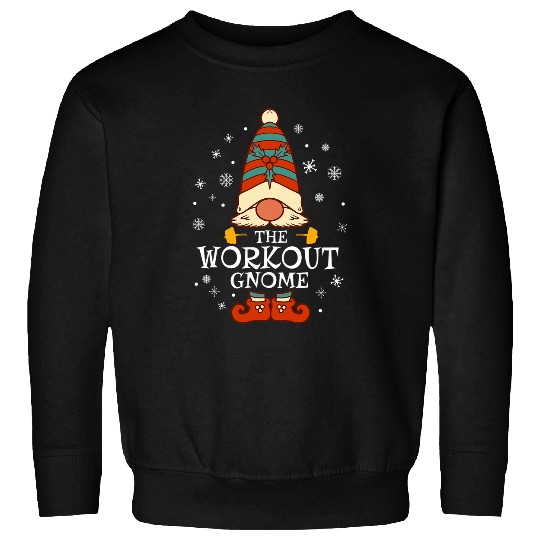 Workout Gnome xmass Family Christmas Workout Gym Fitness Sweatshirts