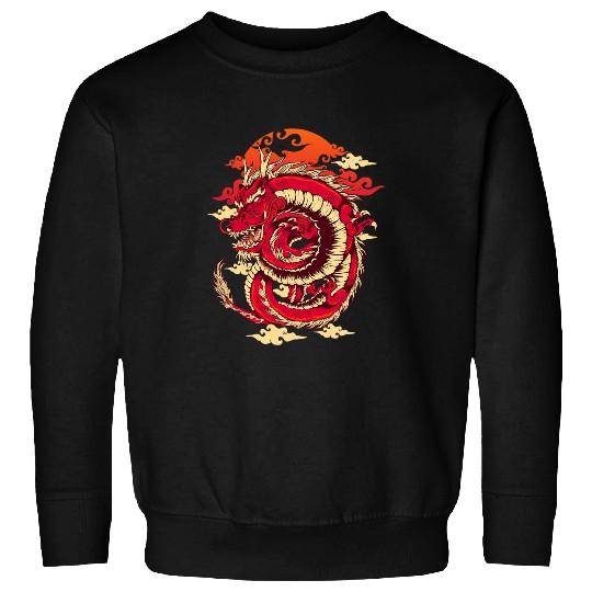 Dragon Pet Japanese Asian Chinese Dragon Mystical Sweatshirts