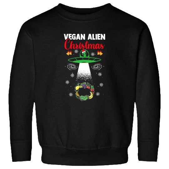 Aliens UFO Vegan Alien Christmas Funny Extraterrestrial Vegetarian 21 Sweatshirts