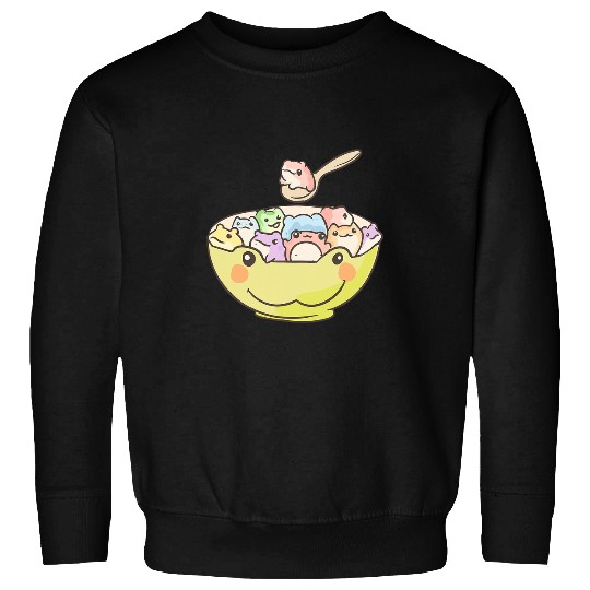 Frog Pet Baby Frogs Frog Cereal Cute Kawaii Anime Aesthetic Sweatshirts