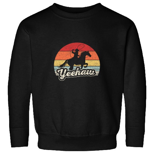 Horse Pet Cowboy Retro Western Horse Bull Riding Rodeo Yeehaw Cowboy 21 Sweatshirts