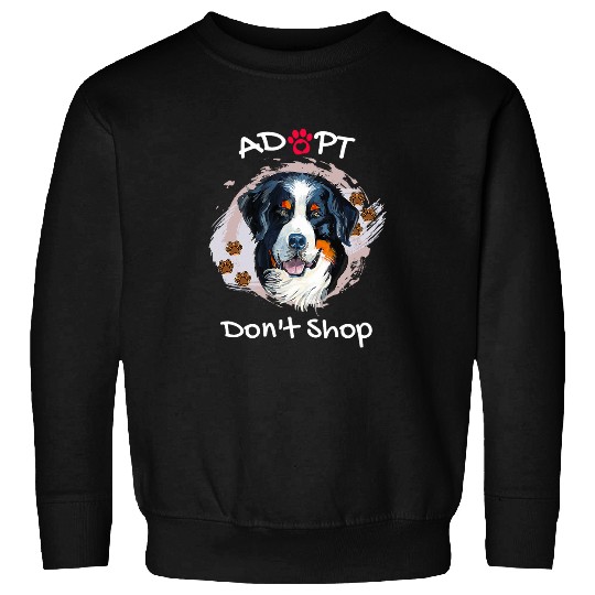 Saint Bernard Pet Cute Saint Bernard Dog Adopt Dont Shop Puppy Paws Art 3 Sweatshirts