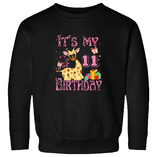 Giraffe Pet its my birthday Giraffes Years Old Girls Sweatshirts