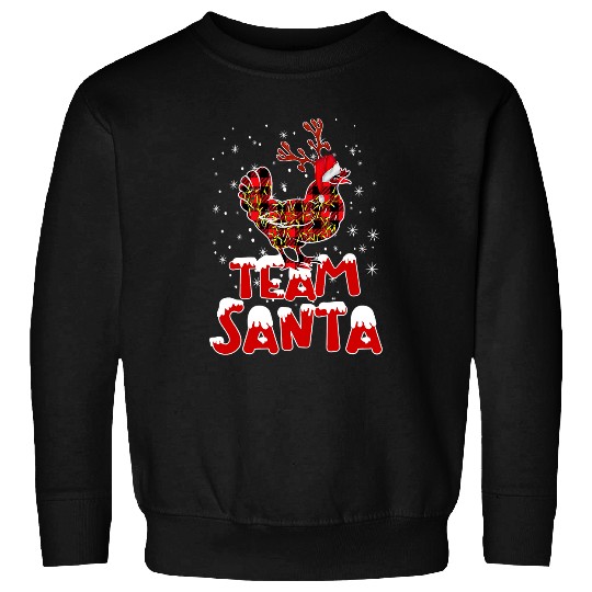 Chicken Pet Team Santa Christmas Hat Chicken Pajamas For Family Matching Sweatshirts