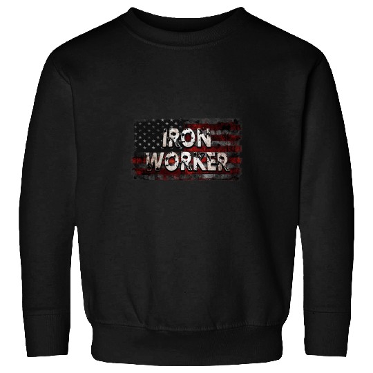 Welder Job Distressed Iron Worker Gift For American Sweatshirts