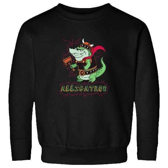 Alligator Pet thor norse god funny Sweatshirts