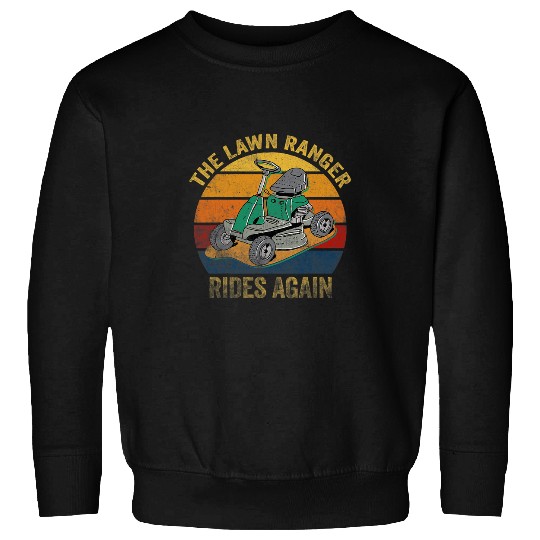 Lawn Mower Fun We Ride At Dawn Dad Lawn Mower Make Laugh Day Yard Work 5 Sweatshirts