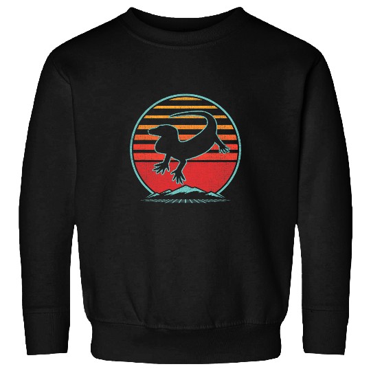 Komodo Pet Anole Pet Lizard Retro vintages 80s Style Sweatshirts