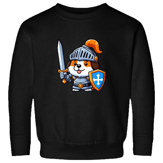Saint Bernard Pet Knight Funny Dog Medieval Sweatshirts
