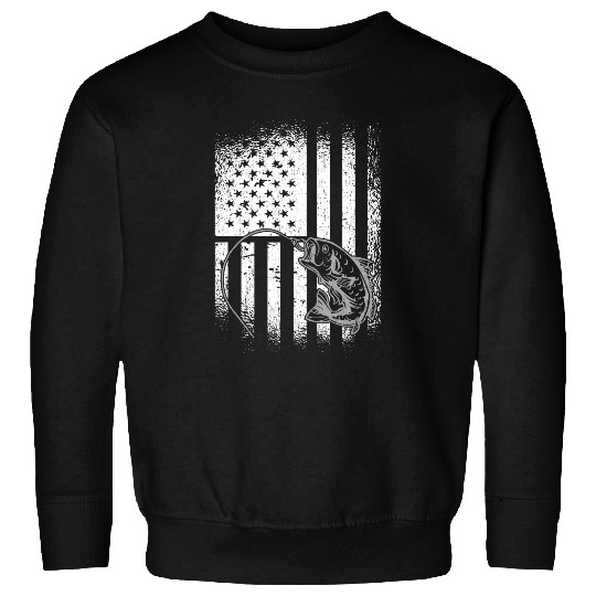 Fishing Fun American Patriotic Crappie Fishing For Fisherman Fish Lover Sweatshirts