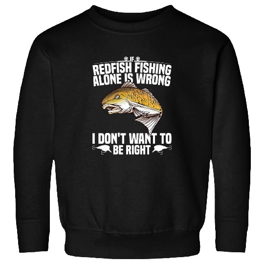 Fishing Fun Redfish Fisherman Accessories Rod Lure Redfish Fishing Sweatshirts