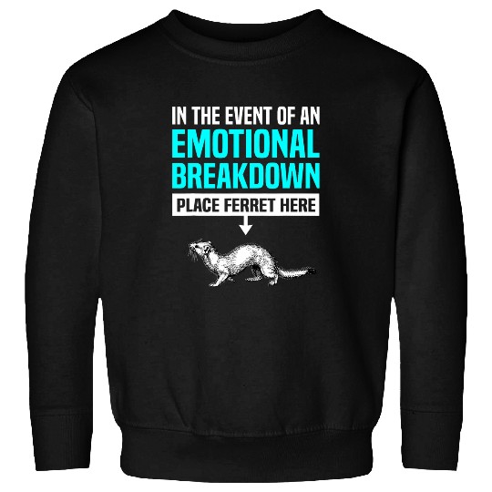 Ferret Pet Emotional Breakdown Ferret Lover Girls Women Funny Ferrets Sweatshirts
