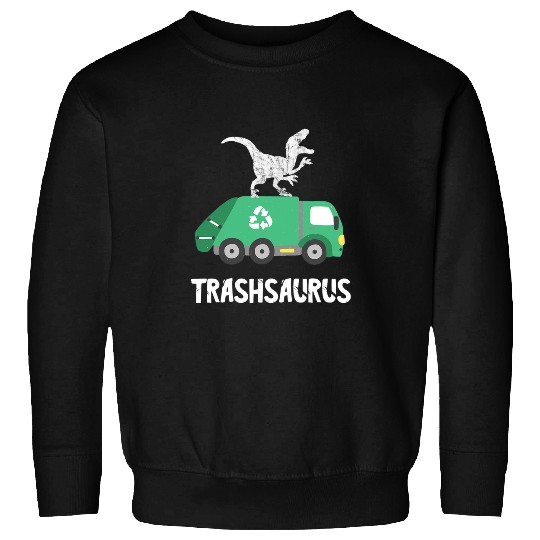 Dinosaur Pet Trash Dinosaur Garbage Truck Dino Recycle Trash Truck Driver Sweatshirts