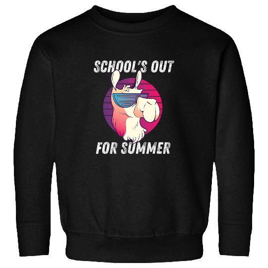 Llama Pet Schools Out For Summer  Last Day School Llama Glasses Sweatshirts