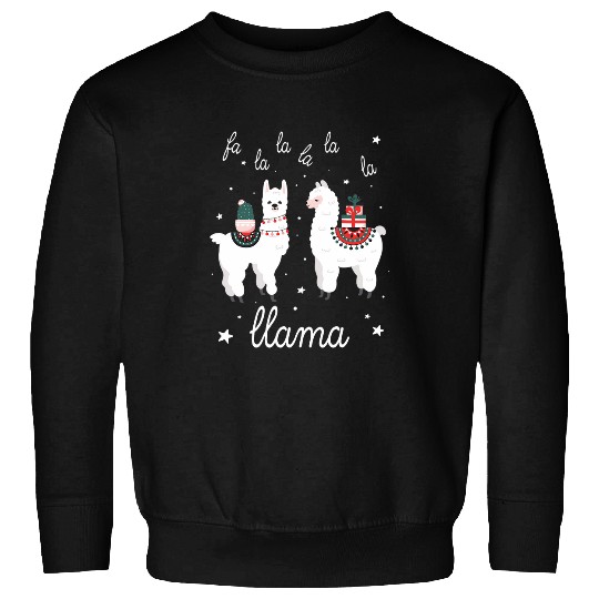 Llama Pet Fa La La Llama Christmas Falala Cute Snow Lamb Falalala Sweatshirts
