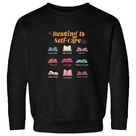 Book Fun Reading Is SelfCare Book Mental Health Matters Awareness Sweatshirts