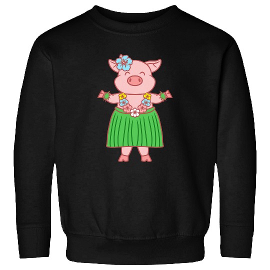 Pig Pet Cool Hawaiian Luau Pig Funny Boar Lover Hula Dancing Gift 7 Sweatshirts
