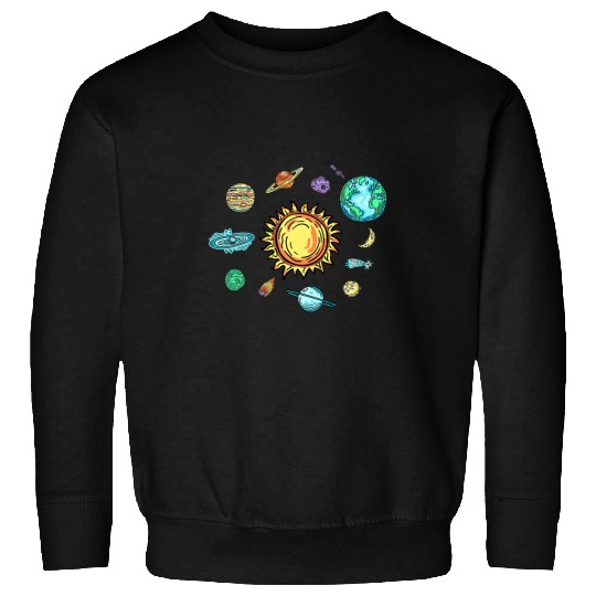 Astronaut Job Space Planet System Asteroid Galaxy Universe Sweatshirts