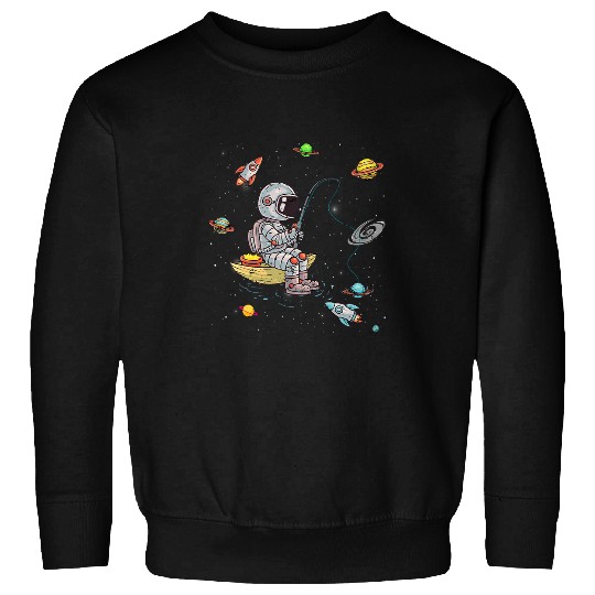 Fishing Fun Astronaut Science Galaxy Spaceman Cosmonaut Sweatshirts