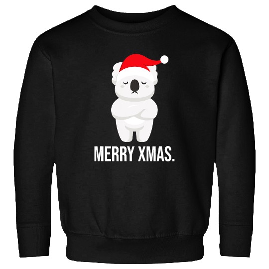Koala Pet Enraged Koala Bear with Santa Hat hates Winter Holidays Sweatshirts