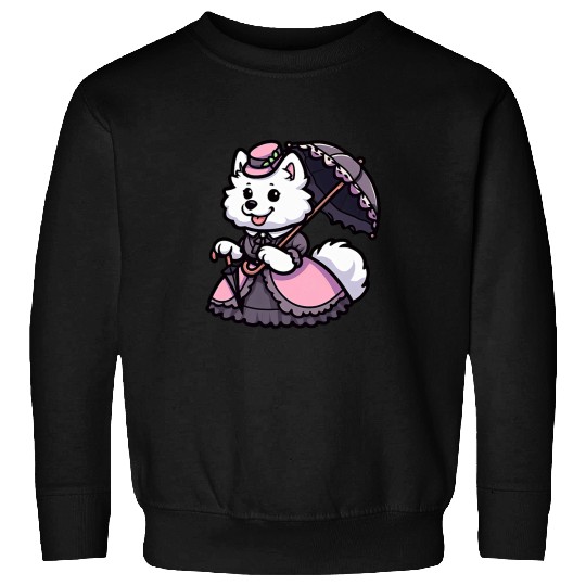 Samoyed Pet English Lady Funny Dog Victorian 2 Sweatshirts