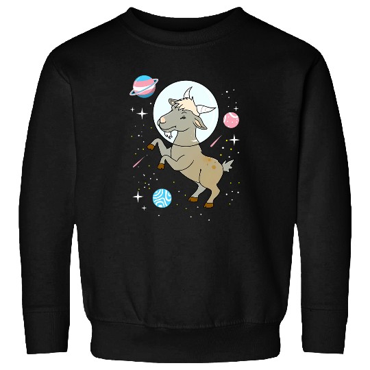 Goats Pet Transgender Goats In Space Trans Pride Sweatshirts