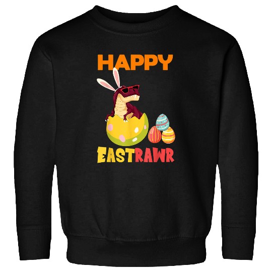 Dinosaur Pet Easter Boy Bunny out Egg Wishing Tee Sweatshirts