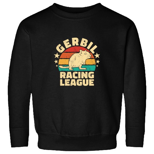 Gerbil Pet Racing League sand rats jirds Gerbil retro women Sweatshirts