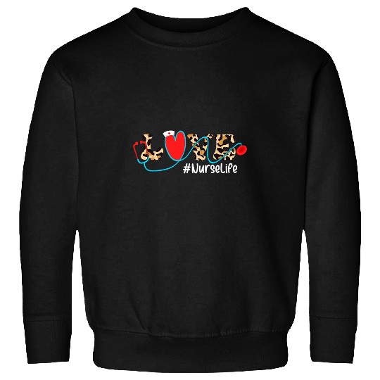 nurses Job Cute nurses Life RN LPN CNA ER healthcares Leopard nurses Week Sweatshirts