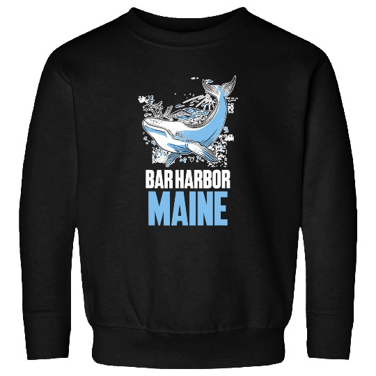 Whale Pet Bar Harbor Maine Whale Watching Sea Animal Marine Biologist Sweatshirts