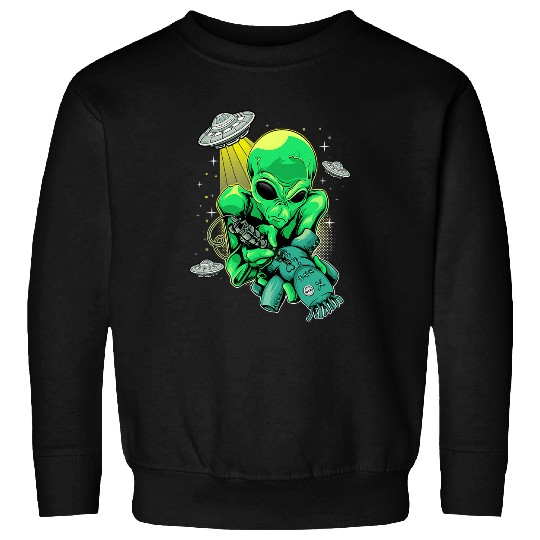 Aliens UFO Womens Mind Control 2Extra Terrestrial Alien Voodoo Womens Sweatshirts