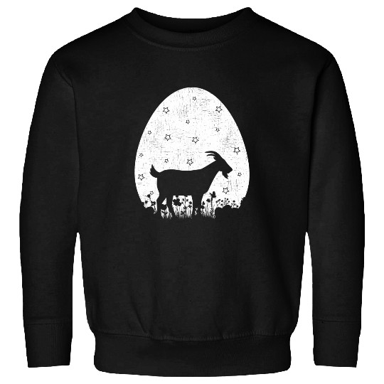 Goats Pet Easter Egg Vintage Retro Style Funny Goats Easter Sunday Sweatshirts