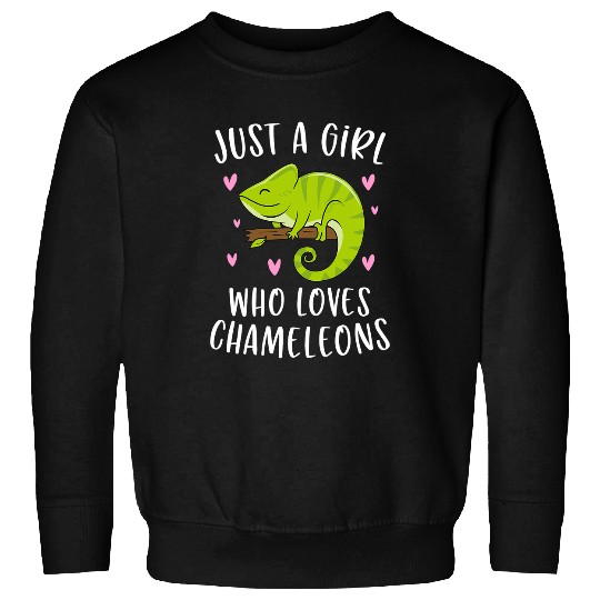 Chameleon Pet Just A Girl Who Loves Chameleons Cute Chameleon Lover Sweatshirts