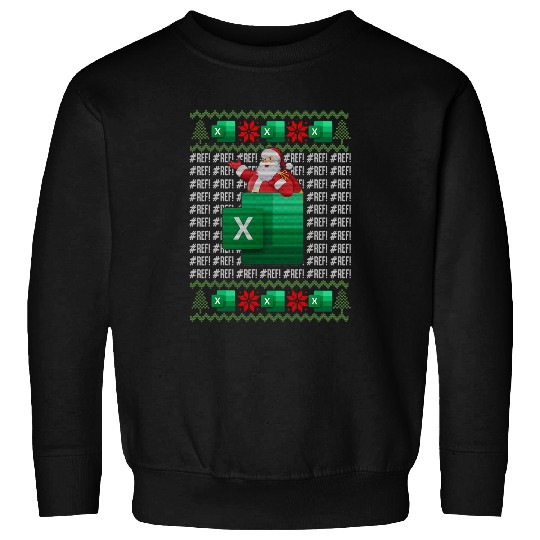 Accountant Job Excel REF Error SpreadsheetCPA Accountant Christmas Sweater Sweatshirts