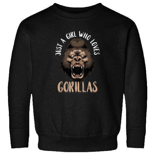 Gorilla Pet Ape Monkey Lover Girls Women Zoo Animal Gorilla Sweatshirts