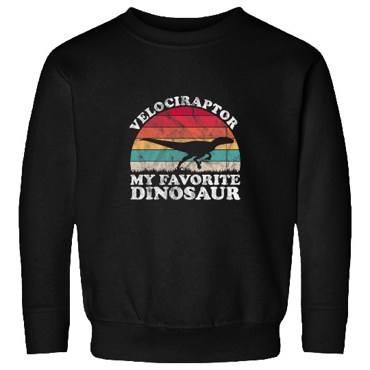Dinosaur Pet Velociraptor Favorite Dinosaur vintages Sunset Dino Kids Sweatshirts