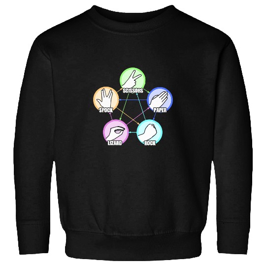 Komodo Pet Funny Classic Hand Games Rock Paper Scissors Lizard Spock Sweatshirts