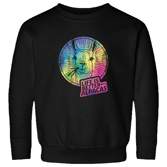 Llama Pet Life Is Better With Alpacas I Love Alpacas Alpaca VS Llama 25 Sweatshirts