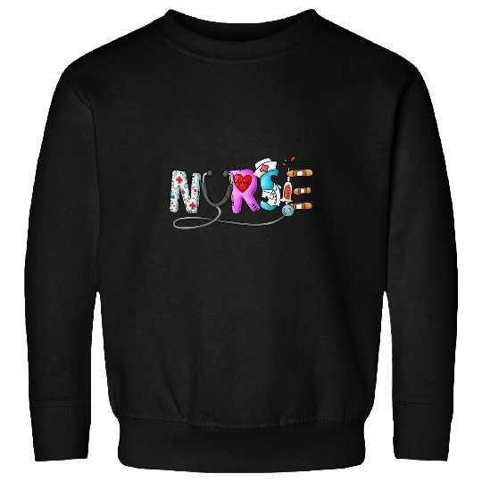 nurses Job Cute nurses Funny Er Pediatric Student School Stethoscope Y2K Sweatshirts